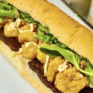 The NOLA Special!!! Hot sausage, Fried Shrimp with this crazy good little sauce...