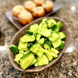 Fresh Cucumber with Garlic Sauce