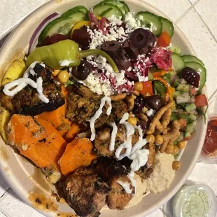 a plate of food on a table