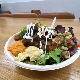 a plate of food on a table