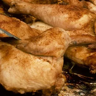 chicken being cooked