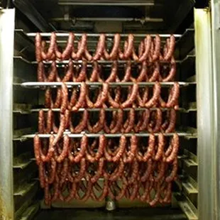 a rack of sausages