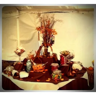 Festive Candy Bar on display at a catered event!