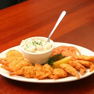 Fried Fantail Shrimp