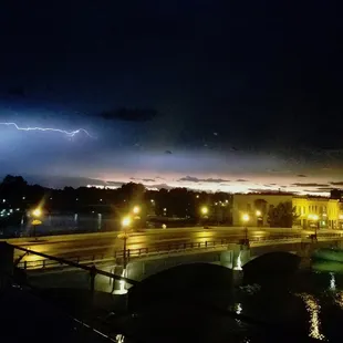 lightning over the city