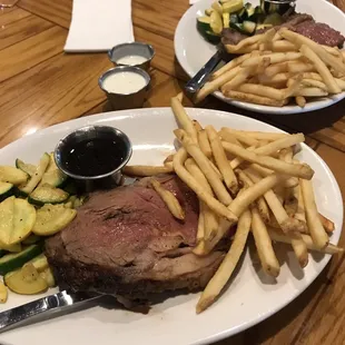 Some amazing prime rib and veggies were just as delicious