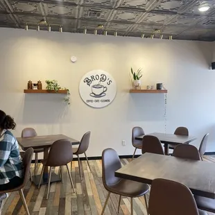 a woman sitting at a table
