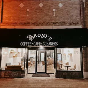 the front of the building