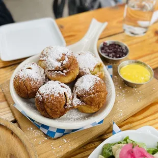 Aebleskiver. Danish pancakes.
