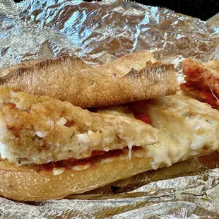 Yummy Chicken Parmigiana Sandwich