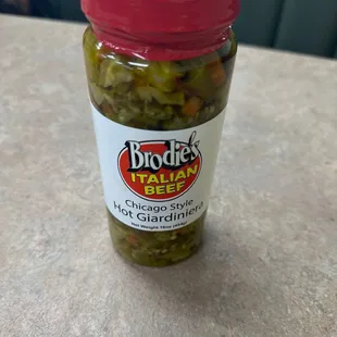a jar of pickles