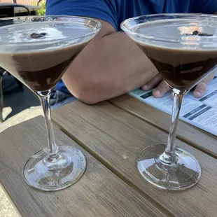 Chocolate espresso martinis