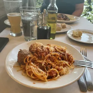 Spaghetti and Meatballs in marinara sauce