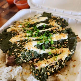big bone beef rib with luau