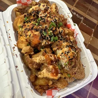 Spicy Garlic Furikake Chicken Fries