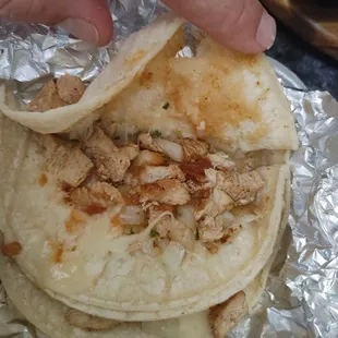 Chicken tacos?