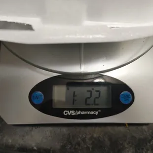 Barely one pound of food, including packaging and limes