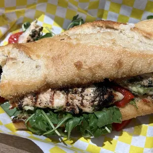 Pesto Chicken Sandwich (I took a bite out of it before it was photographed)