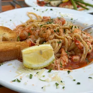 Drunken Shrimp Scampi w/ Blackened Shrimp and White Wine Garlic Butter Sauce