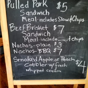 pulled pork $ 15 menu