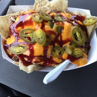 Pulled pork nachos