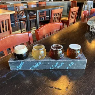 a flight of beers