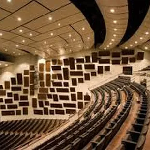 Amazing leg room in our lower balcony seating with a great view.
