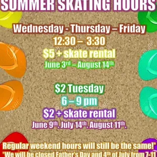Summer skating.