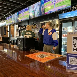 customers at the bar