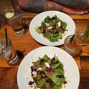 House salad with goat cheese!