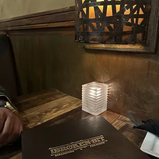 Indoor booth seating area
