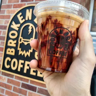 Iced mocha latte
