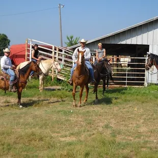 Saddled up and ready for a long day of rounding up and working cows
