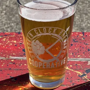 a glass of beer