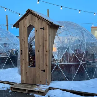 the outside of a glass dome