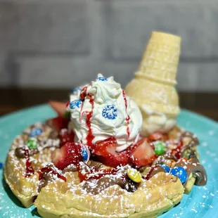 M&amp;m waffle