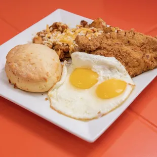 Fried chicken southern breakfast