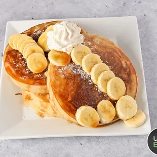 Salted caramel and banana pancakes