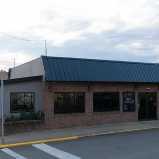 the front of the building