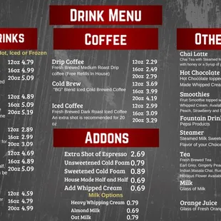 Drink Menu
