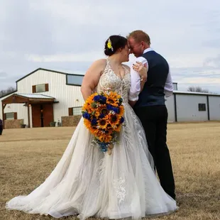 We did some wedding photos outside since the barn exterior was so beautiful!