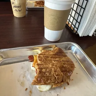 Maple bacon egg and cheese croissant