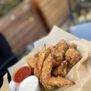 Double fried wings