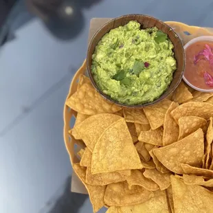 Guacamole and chips