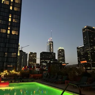 Night view from our table