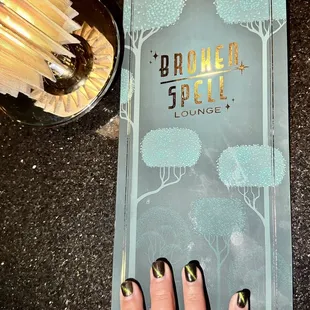 Menu cover (my nails match!)