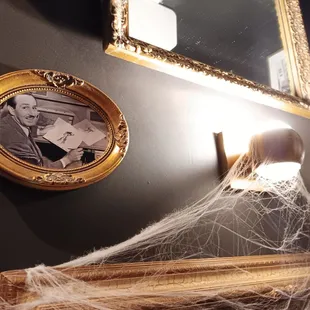 Disney themed decor by the restrooms