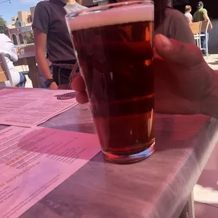 Don't know the name but it tasted a bit amberish to me (say hi to the camera mom)