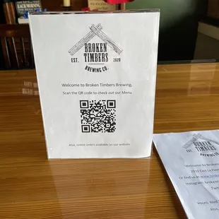 You can scan for the digital menu