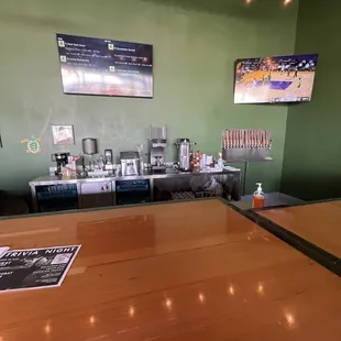 Bar set up. They have some great seltzers.